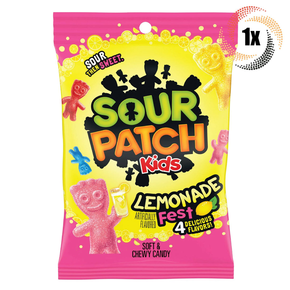 Sour Patch Kids Lemonade Fest Soft & Chewy Candy, 8.02 oz