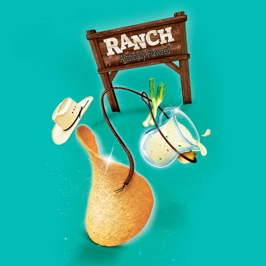 Pringles Ranch Potato Crisps Chips, Lunch Snacks, 5.5 oz