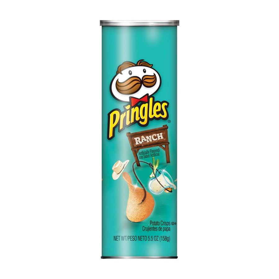 Pringles Ranch Potato Crisps Chips, Lunch Snacks, 5.5 oz