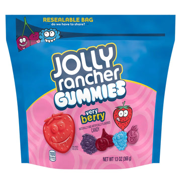 JOLLY RANCHER, Very Berry Assorted Fruit Flavored Gummies  13 oz, Bag