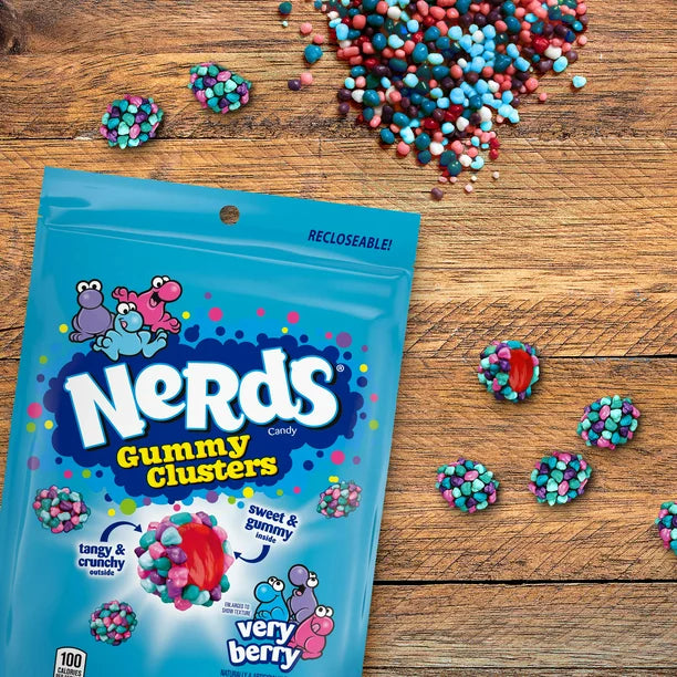 Nerds Gummy Clusters, Very Berry Candy, 8 oz Bag