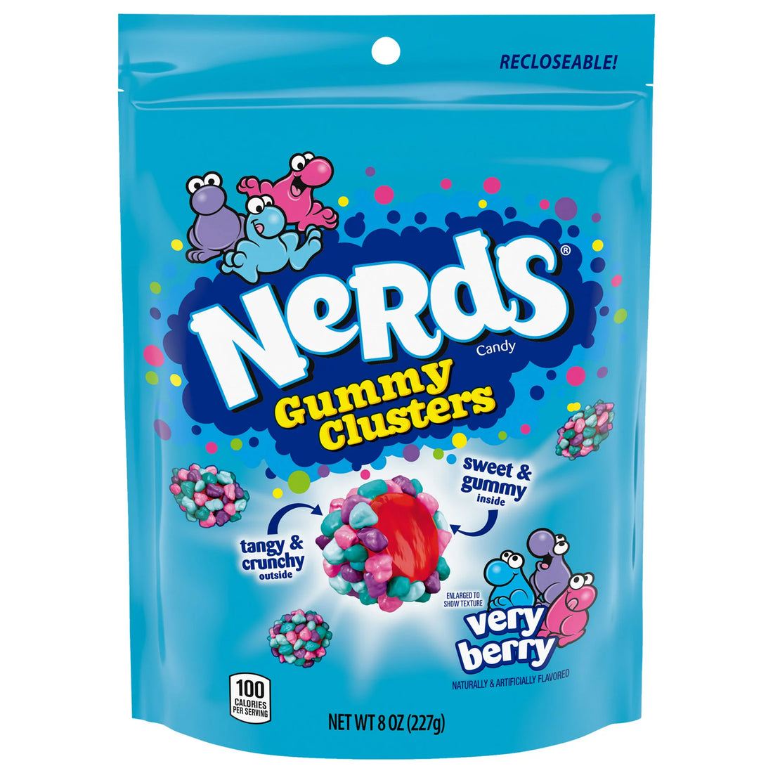 Nerds Gummy Clusters, Very Berry Candy, 8 oz Bag