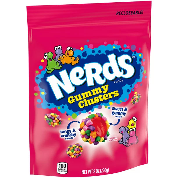 Nerds Gummy Clusters, Rainbow Candy, 8 oz Bag