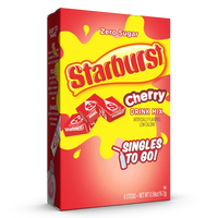 Starburst Zero Sugar Polvo para Agua, Cherry, 6 Paquetitos