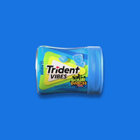 Trident Vibes Sour Patch Kids Blue Raspberry Sugar Free Gum, Bote 40 Chicles